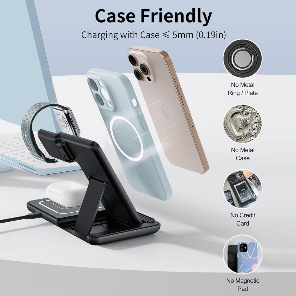 KNOVO TriDock 3-in-1 Wireless Charging Stand